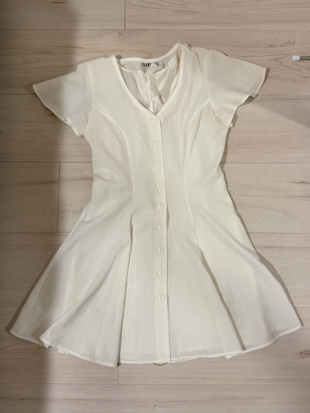 Vintage Rampage White Button Down Dress